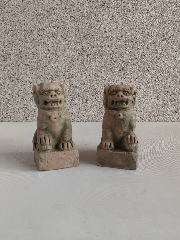 古玩陶瓷紅陶獅子拍賣,當前價格789元
