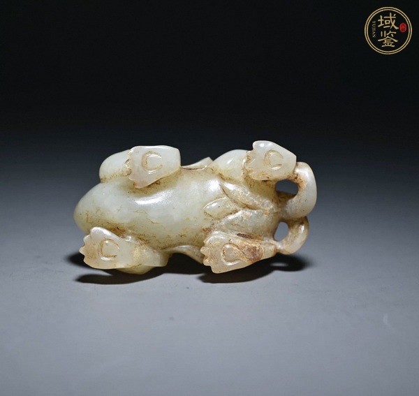 古玩玉器做舊仿漢代“玉獸”真品鑒賞圖