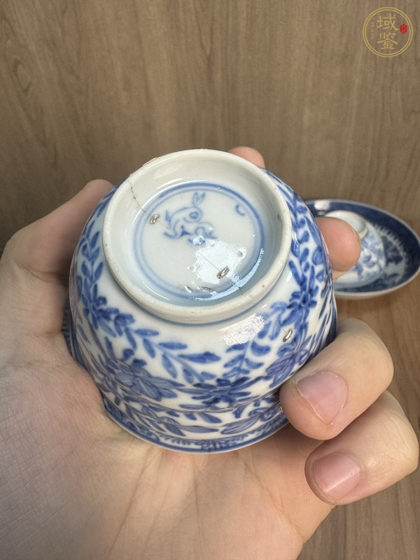 古玩陶瓷康熙青花玄紋杯真品鑒賞圖