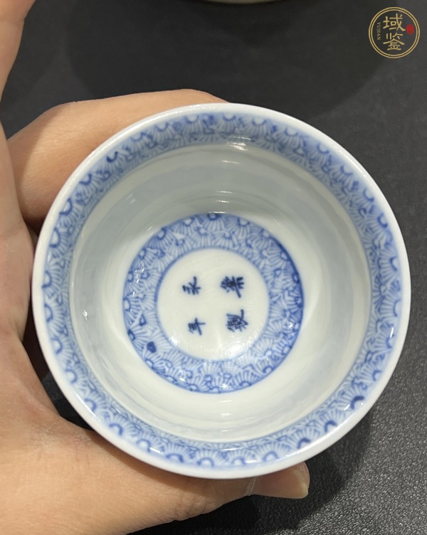 古玩陶瓷青花赤壁賦玉璧底杯真品鑒賞圖