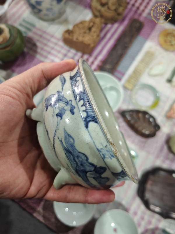 古玩陶瓷青花香爐真品鑒賞圖