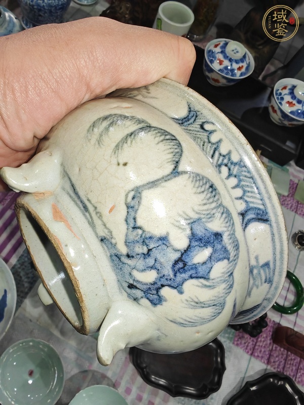 古玩陶瓷青花香爐真品鑒賞圖