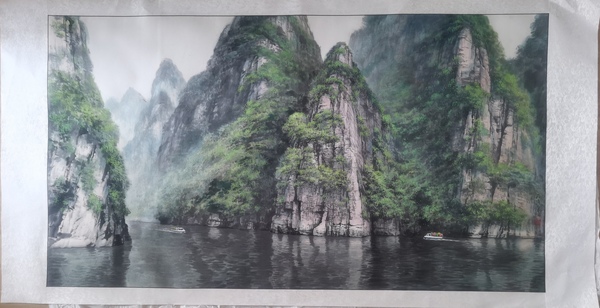 古玩字畫中國當代寫實主義彩墨山水開山鼻祖中央美院教授宋滌山水拍賣，當前價格200000元