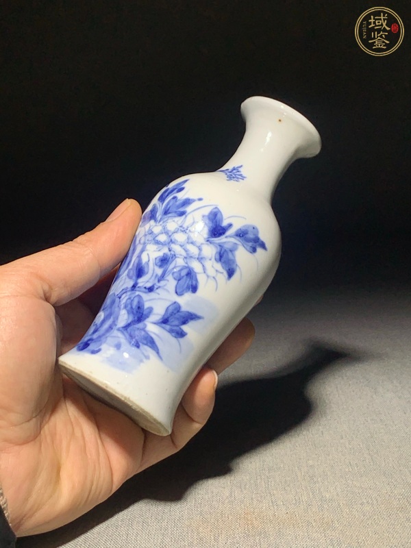 古玩陶瓷花鳥紋青花觀音瓶真品鑒賞圖