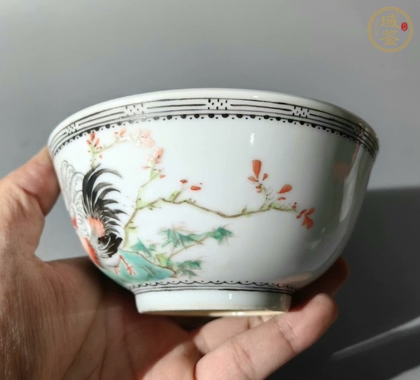 古玩陶瓷粉彩雞紋碗真品鑒賞圖