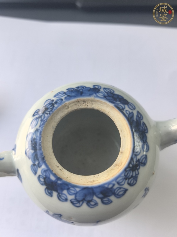 古玩陶瓷青花花卉紋茶壺真品鑒賞圖