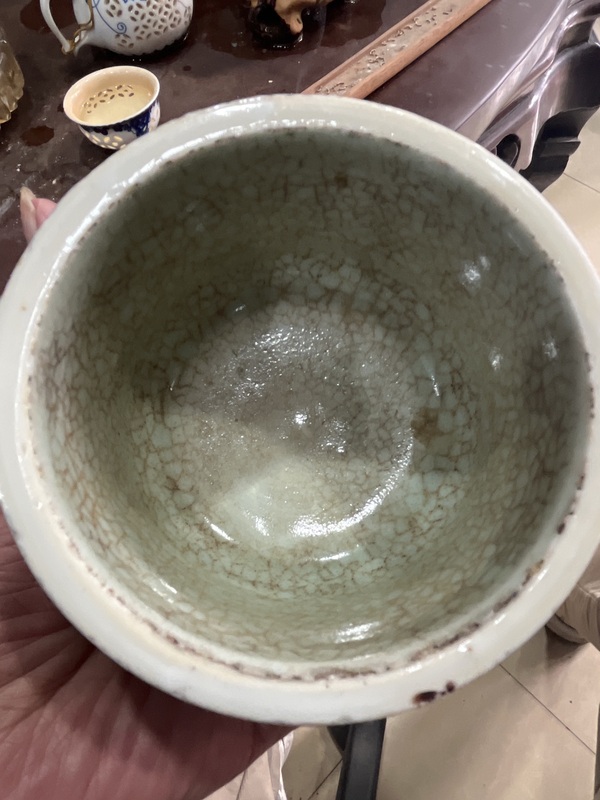古玩陶瓷清中期郎紅釉筒式爐拍賣，當(dāng)前價(jià)格3000元