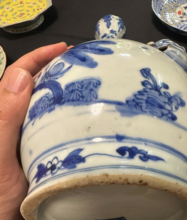 古玩花鳥(niǎo)紋青花蒜頭瓶真品鑒賞圖