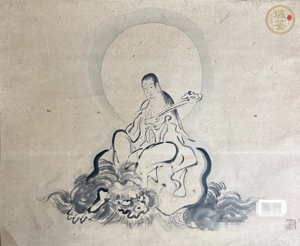 古玩字畫文殊菩薩真品鑒賞圖