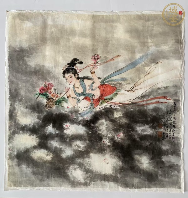 古玩字畫白伯驊《天女散花》真品鑒賞圖