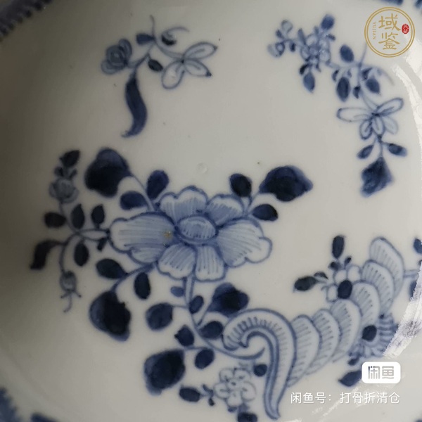 古玩陶瓷雍正青花花卉碟真品鑒賞圖