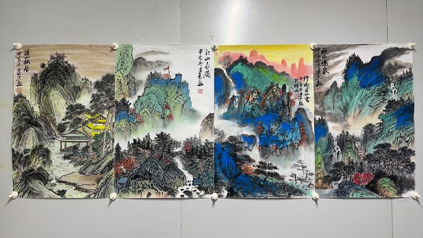 古玩字畫李建忠山水拍賣,當前價格600元