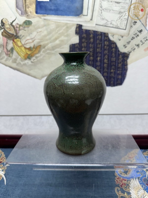 古玩陶瓷窯變釉梅瓶真品鑒賞圖