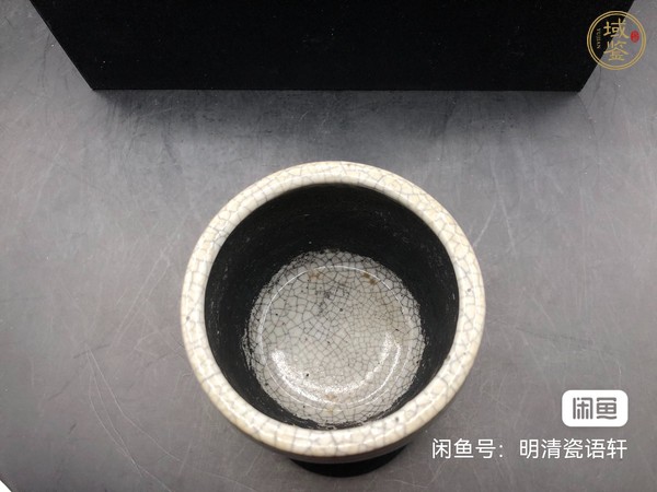 古玩陶瓷哥釉青花水盂真品鑒賞圖