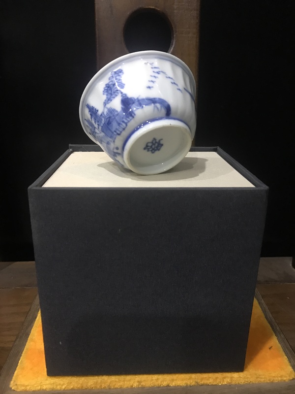 古玩陶瓷（精品品茗杯）清·康熙·訪友圖·青花品茗杯拍賣，當(dāng)前價格158元