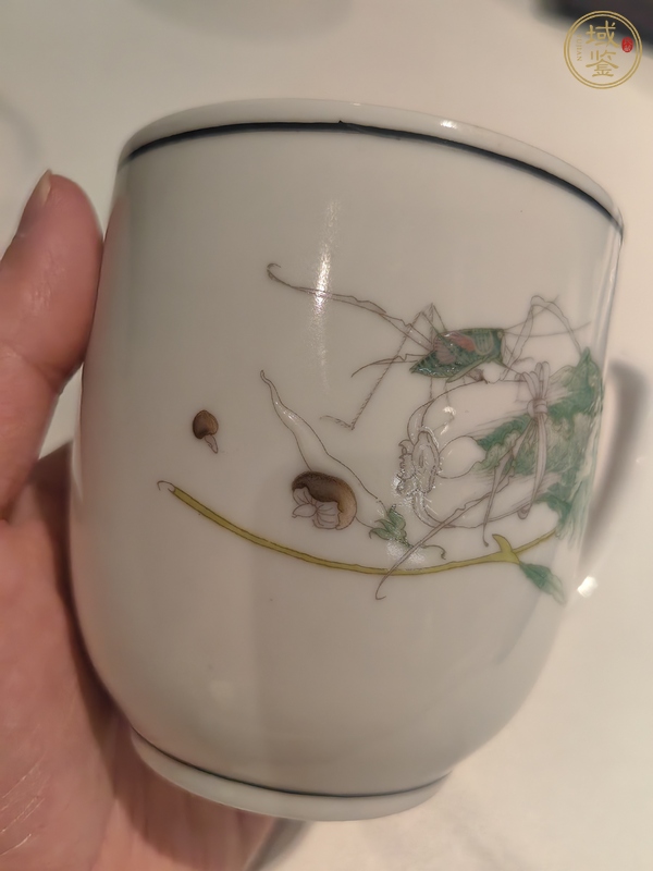 古玩陶瓷粉彩飛黃騰達茶杯真品鑒賞圖