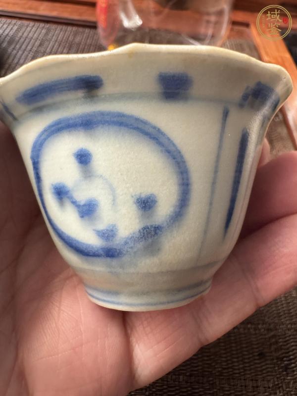 古玩陶瓷克拉克青花花鳥杯真品鑒賞圖