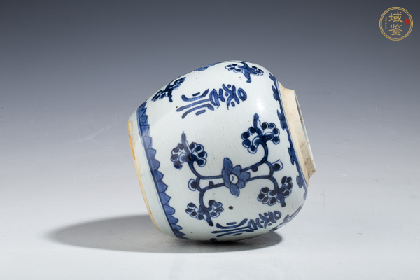 古玩陶瓷清康熙·青花花間壽字紋罐真品鑒賞圖