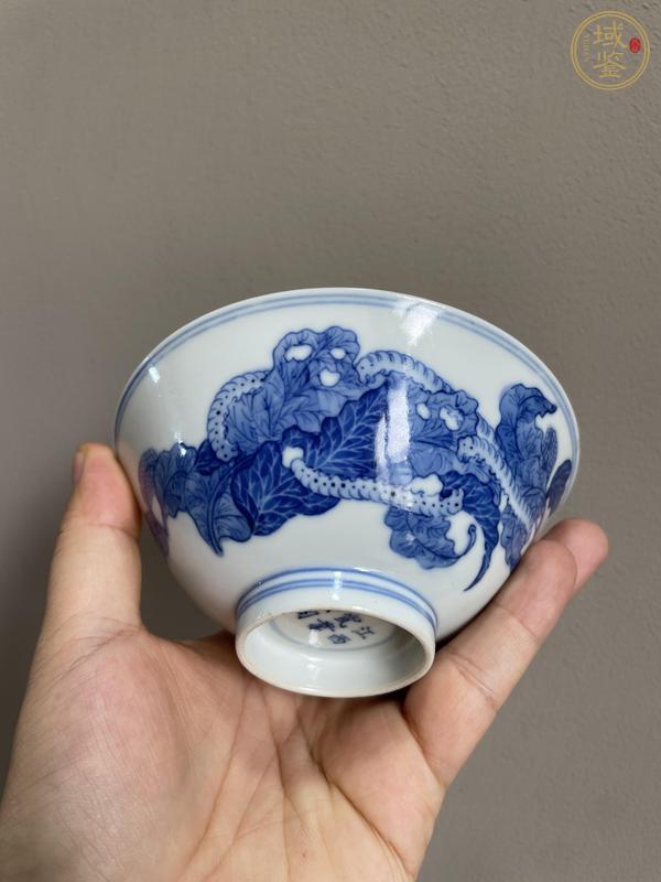 古玩陶瓷青花蠶食碗真品鑒賞圖