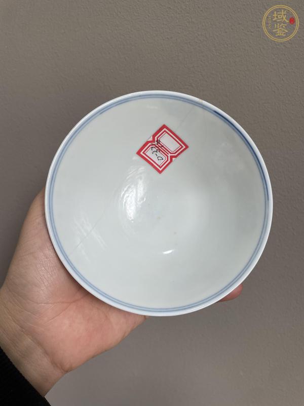 古玩陶瓷青花蠶食碗真品鑒賞圖