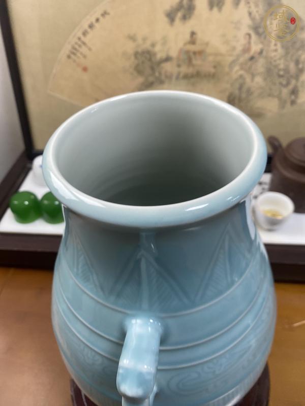 古玩陶瓷雙耳瓶真品鑒賞圖