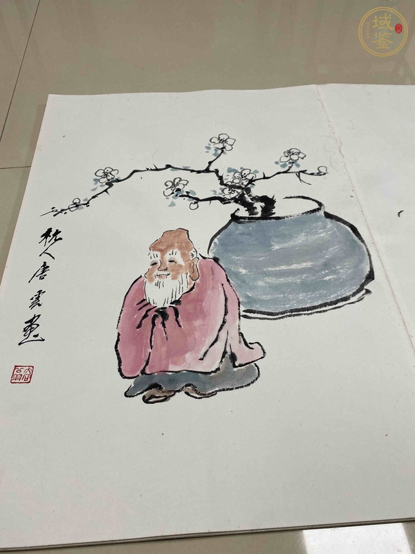 古玩字畫寫意人物花鳥小品真品鑒賞圖