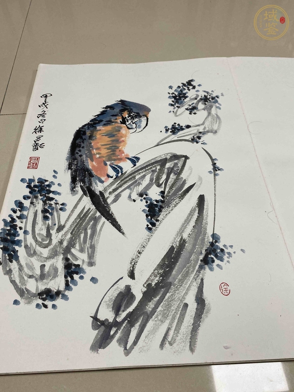 古玩字畫寫意人物花鳥小品真品鑒賞圖