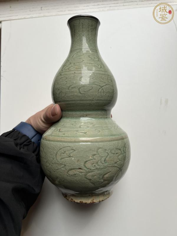 古玩陶瓷龍泉窯青釉葫蘆瓶真品鑒賞圖