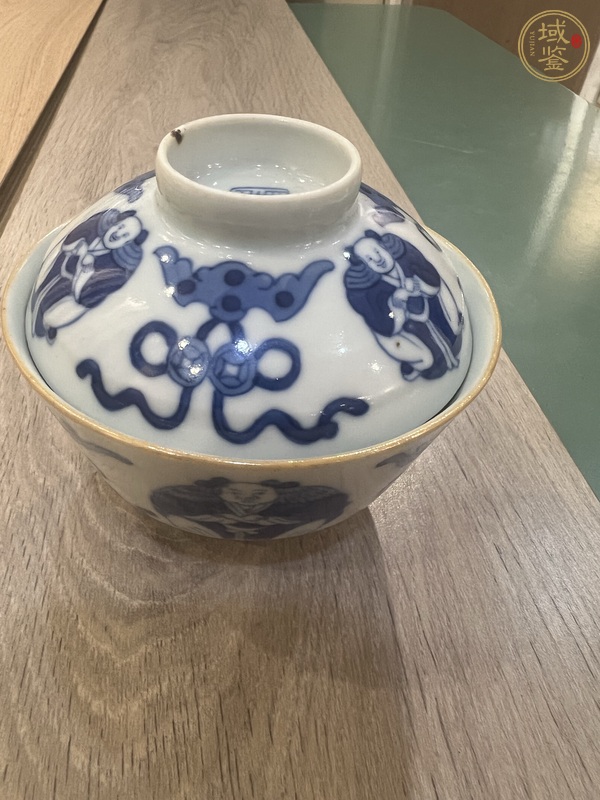 古玩陶瓷青花蓋碗真品鑒賞圖