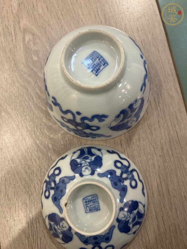 古玩陶瓷青花蓋碗真品鑒賞圖