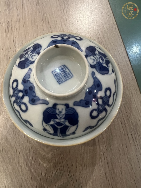 古玩陶瓷青花蓋碗真品鑒賞圖