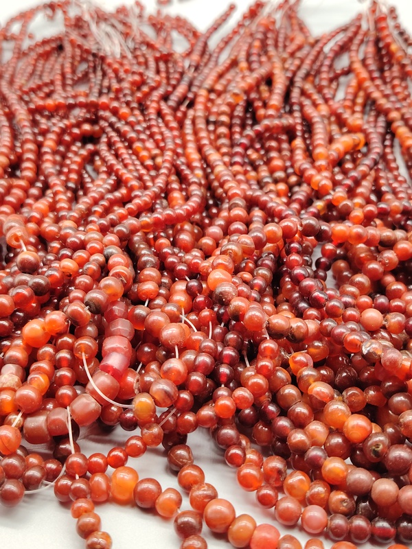 古玩玉器紅瑪瑙珠串一條拍賣,當前價格266元