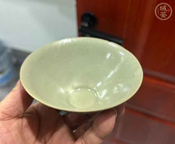 古玩陶瓷耀州窯青釉茶盞真品鑒賞圖