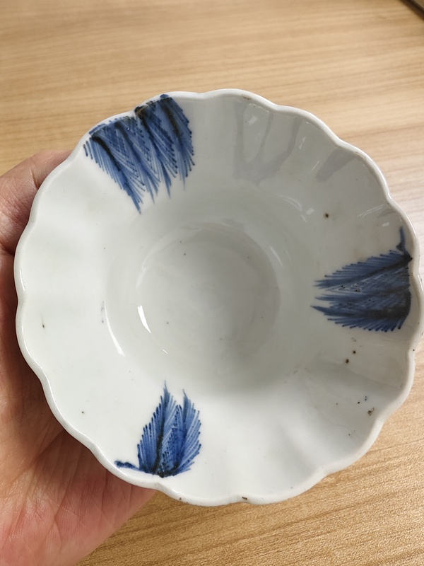 古玩陶瓷青花功名富貴圖花口杯拍賣，當前價格898元