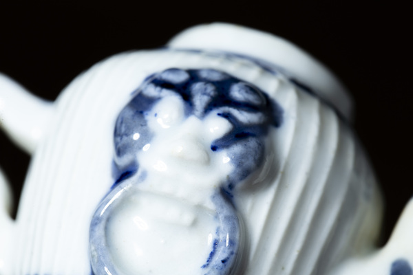 古玩陶瓷清晚·青花模印鋪首紋瓜棱硯滴（一對(duì)）拍賣(mài)，當(dāng)前價(jià)格1080元
