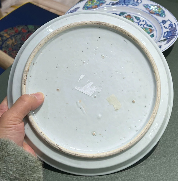 古玩陶瓷青花山水人物茶盤拍賣，當(dāng)前價(jià)格4800元