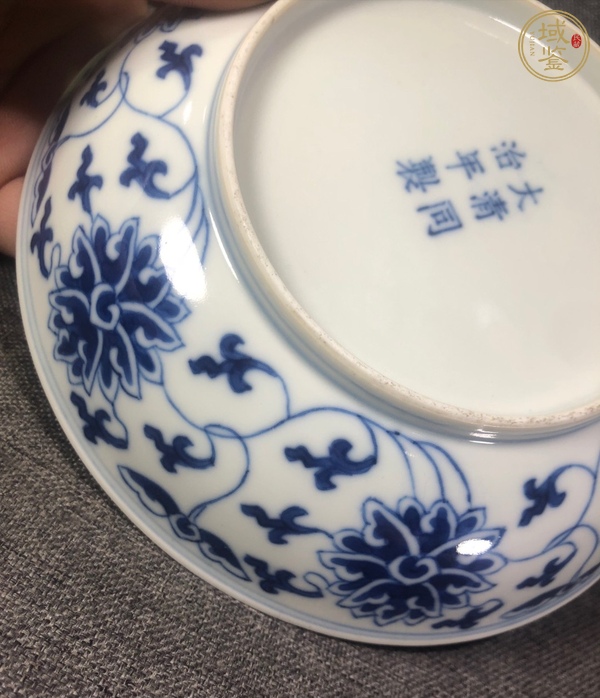 古玩陶瓷青花勾蓮盤(pán)真品鑒賞圖