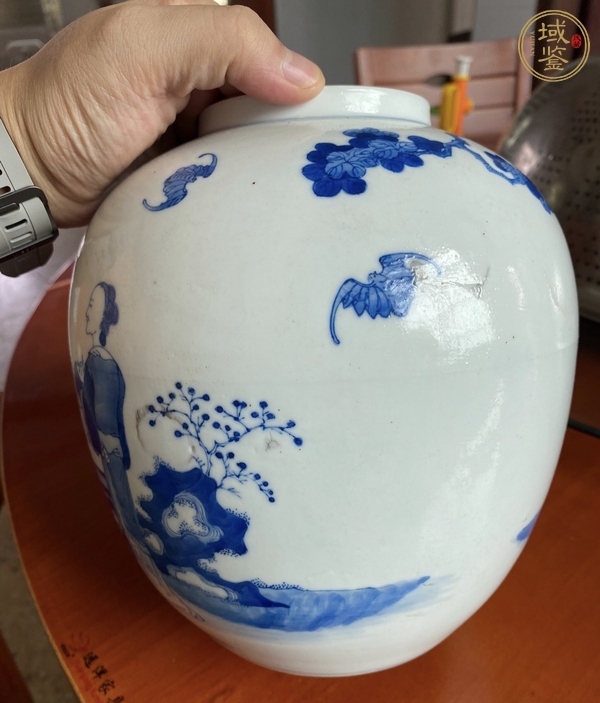 古玩陶瓷青花人物罐真品鑒賞圖