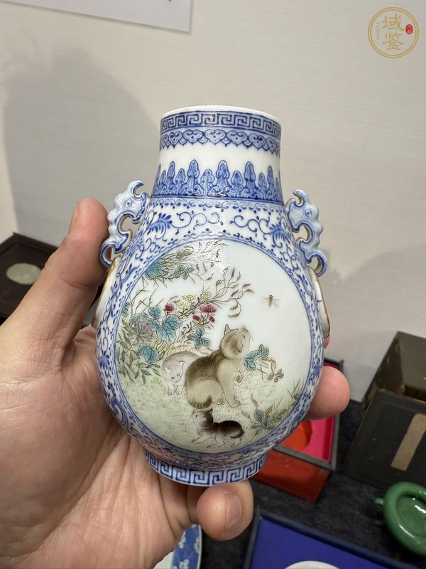 古玩陶瓷耄耋紋尊真品鑒賞圖