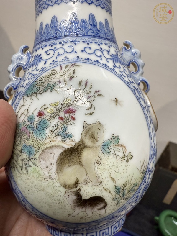 古玩陶瓷耄耋紋尊真品鑒賞圖