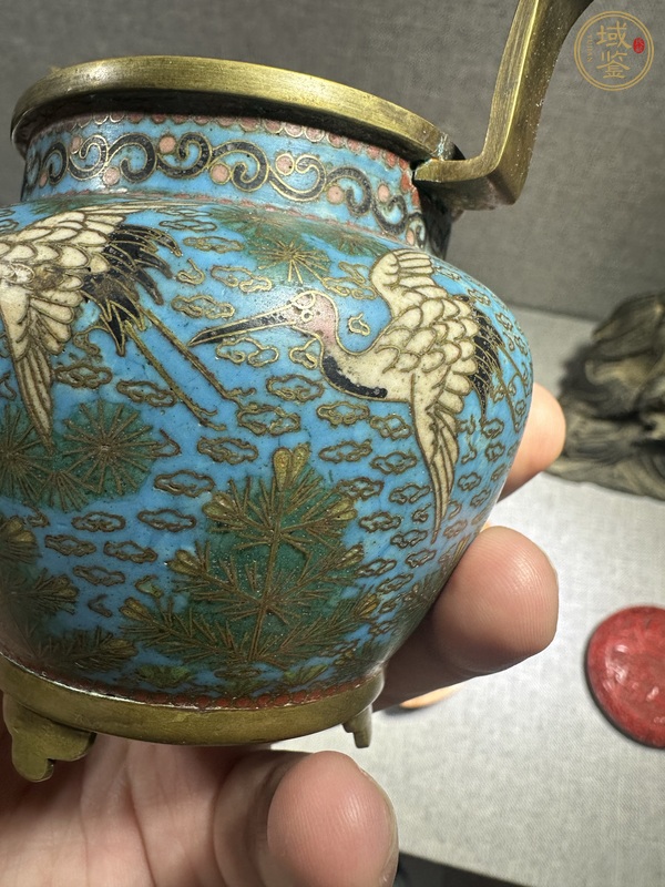 古玩銅器景泰藍爐真品鑒賞圖