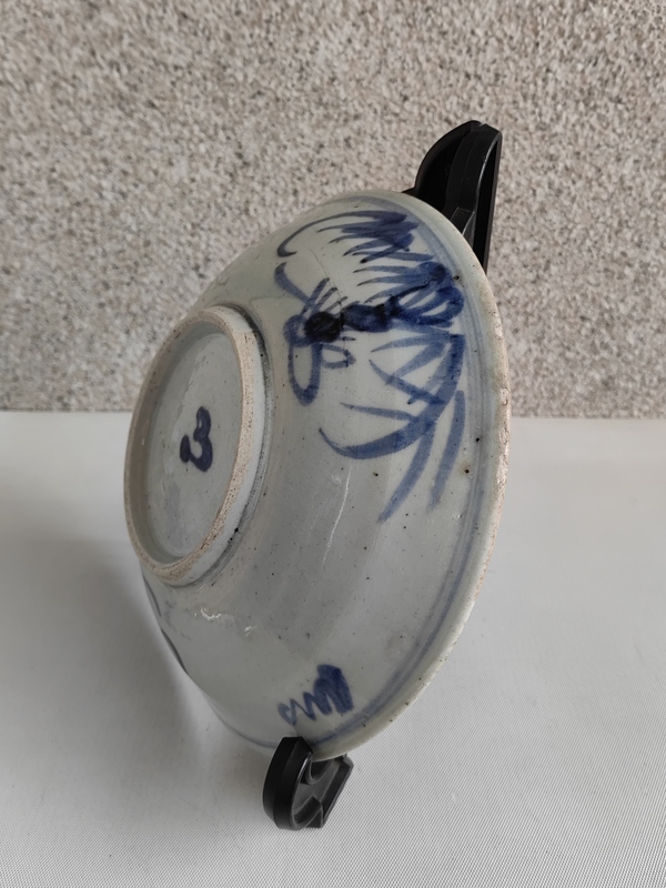 古玩陶瓷青花夔龍紋盤拍賣,當前價格678元
