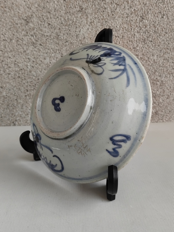 古玩陶瓷青花夔龍紋盤拍賣,當前價格678元