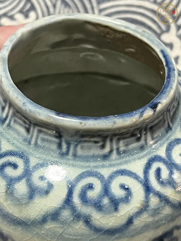 古玩陶瓷明正德 青花纏枝花卉紋蓋罐真品鑒賞圖