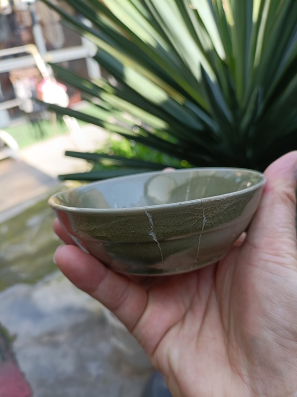 古玩陶瓷元代龍泉青瓷刻花直壁洗拍賣,當前價格2980元
