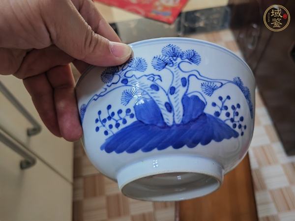 古玩陶瓷青花蒼松圖茶碗，平臺不允許估價真品鑒賞圖