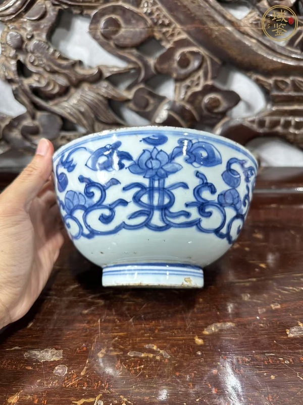 古玩陶瓷康熙青花碗真品鑒賞圖