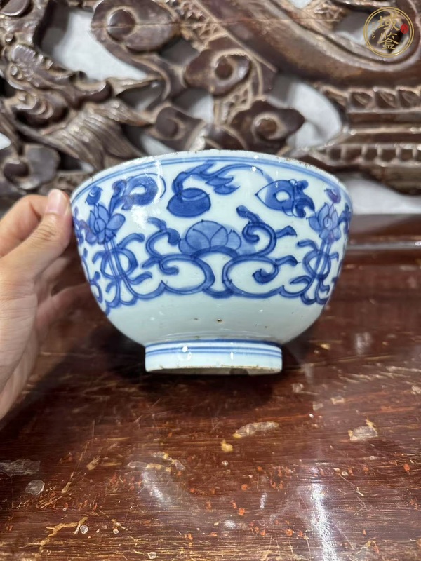 古玩陶瓷康熙青花碗真品鑒賞圖