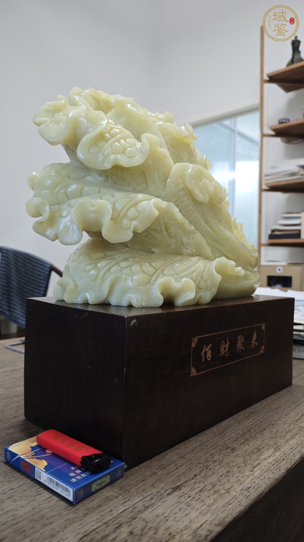 古玩岫玉雕“百財(cái)”擺件真品鑒賞圖