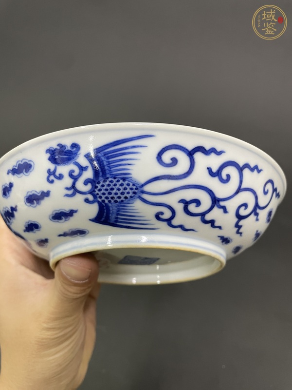 古玩陶瓷青花鸞鳳和鳴紋盤真品鑒賞圖